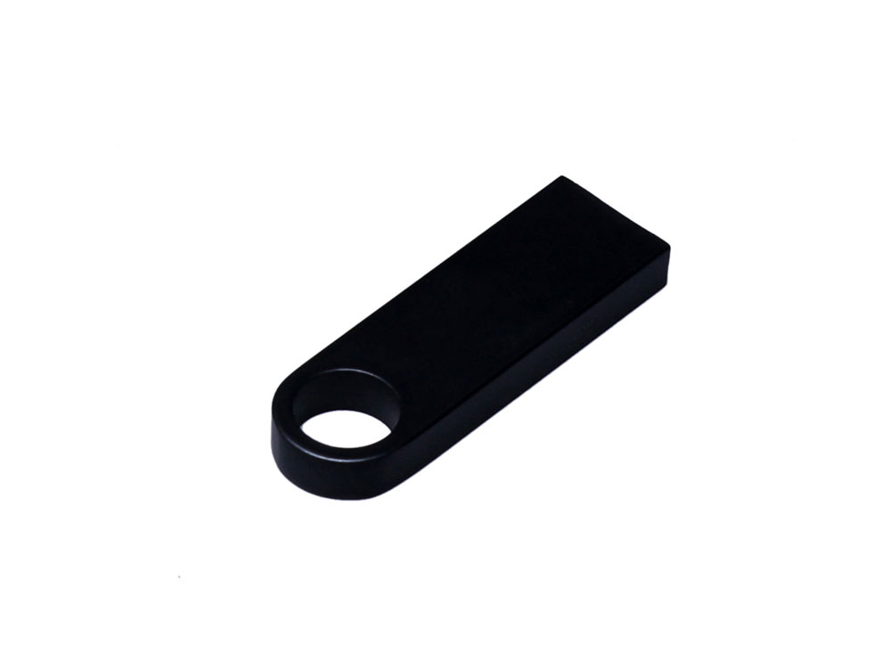 USB 2.0-флешка на 512 Мбайт с мини чипом и круглым отверстием, черный-0