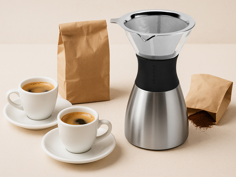 Кофеварка POUR OVER, 1000 мл, серебристый/черный-10