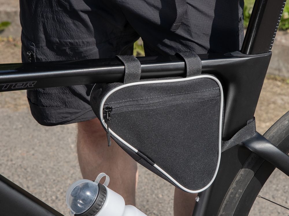 Велосумка на раму BikeLine Mini, черная с белым-3