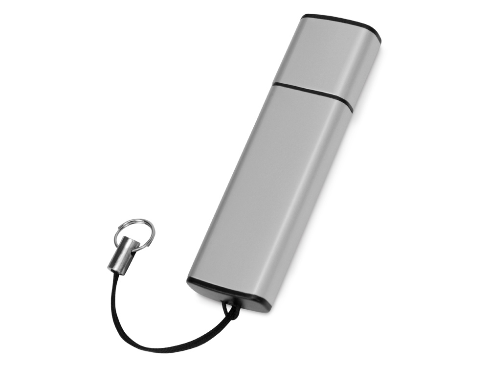 Флеш-карта USB 2.0 16 Gb металлическая с колпачком Borgir, стальной-0