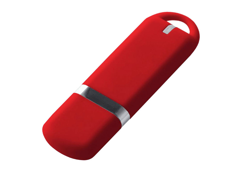 USB-флешка на 32 ГБ 3.0 USB, с покрытием soft-touch, красный-0