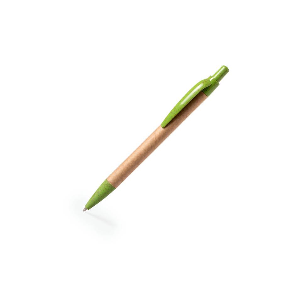 Шариковая ручка FILAX, рециклированный картон, пластик c пшеничным волокном, зеленый-0
