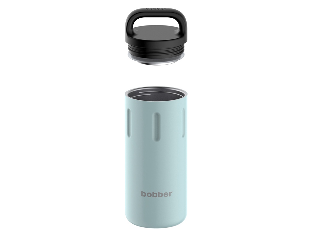 Вакуумный термос с керамическим покрытием бытовой, тм bobber, 590 мл. Артикул Bottle-590 Light Blue (светло-голубой)-1