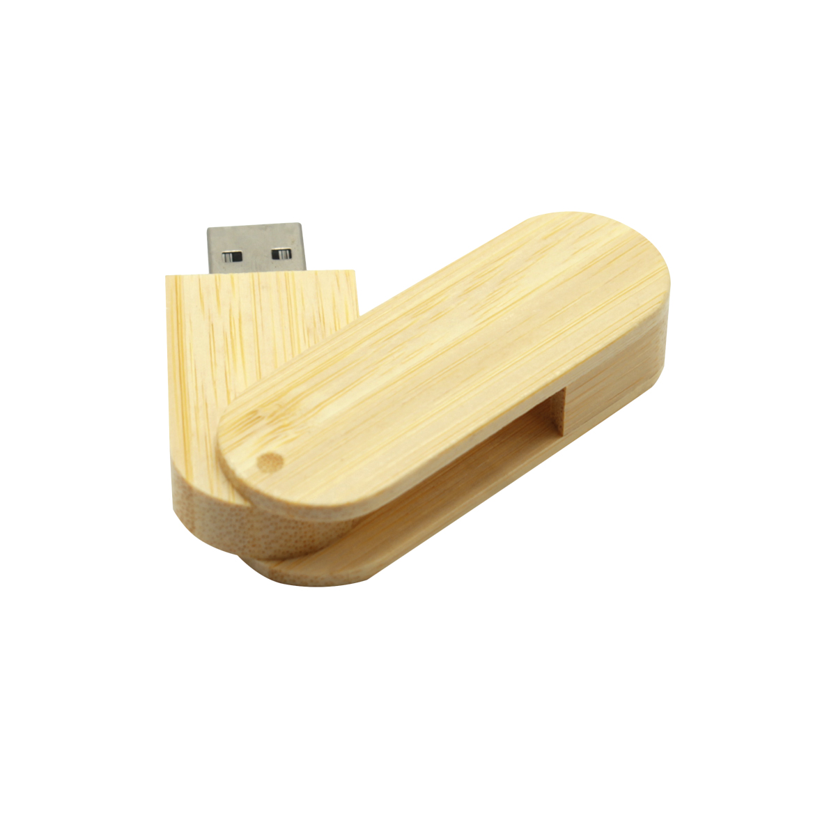 Флешка Green 16 Гб wooden color, Светло-коричневый-0