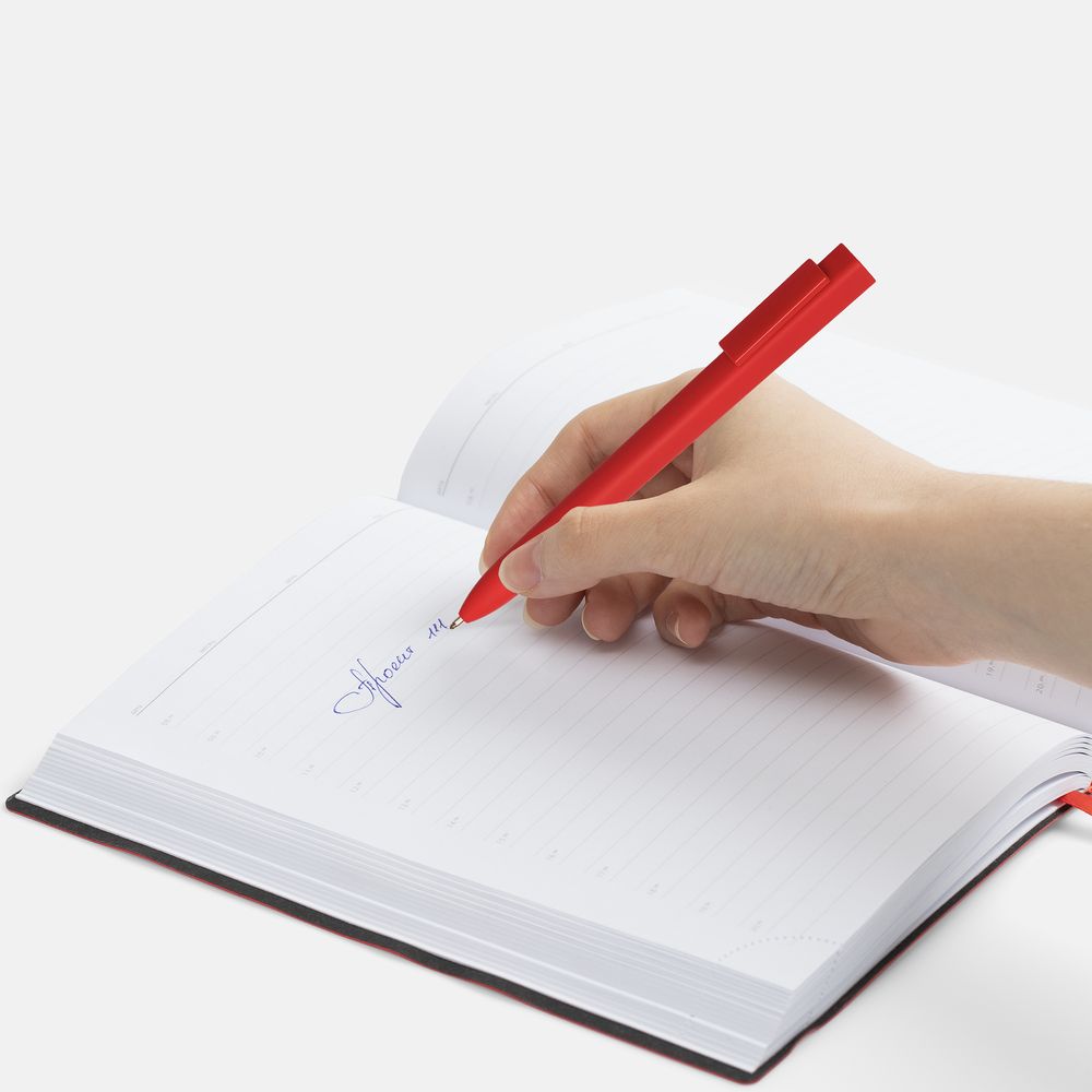 Ручка шариковая Swiper SQ Soft Touch, красная-4