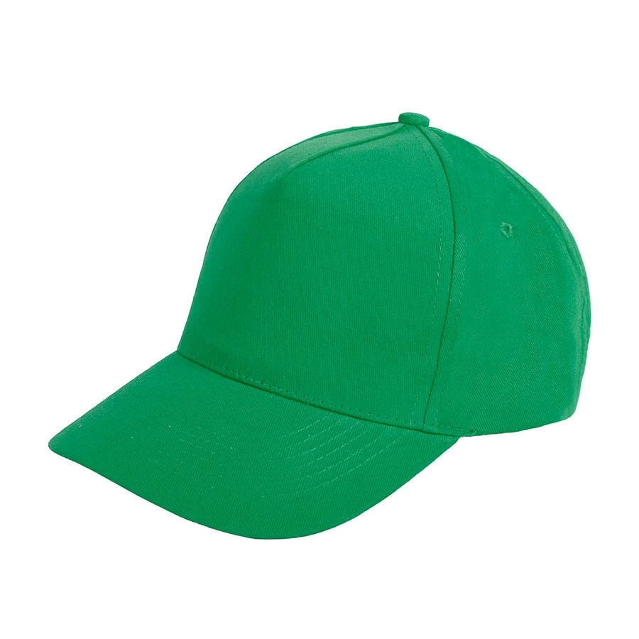 Бейсболка STANDARD, 5 клиньев, металлическая застежка, зеленый-0