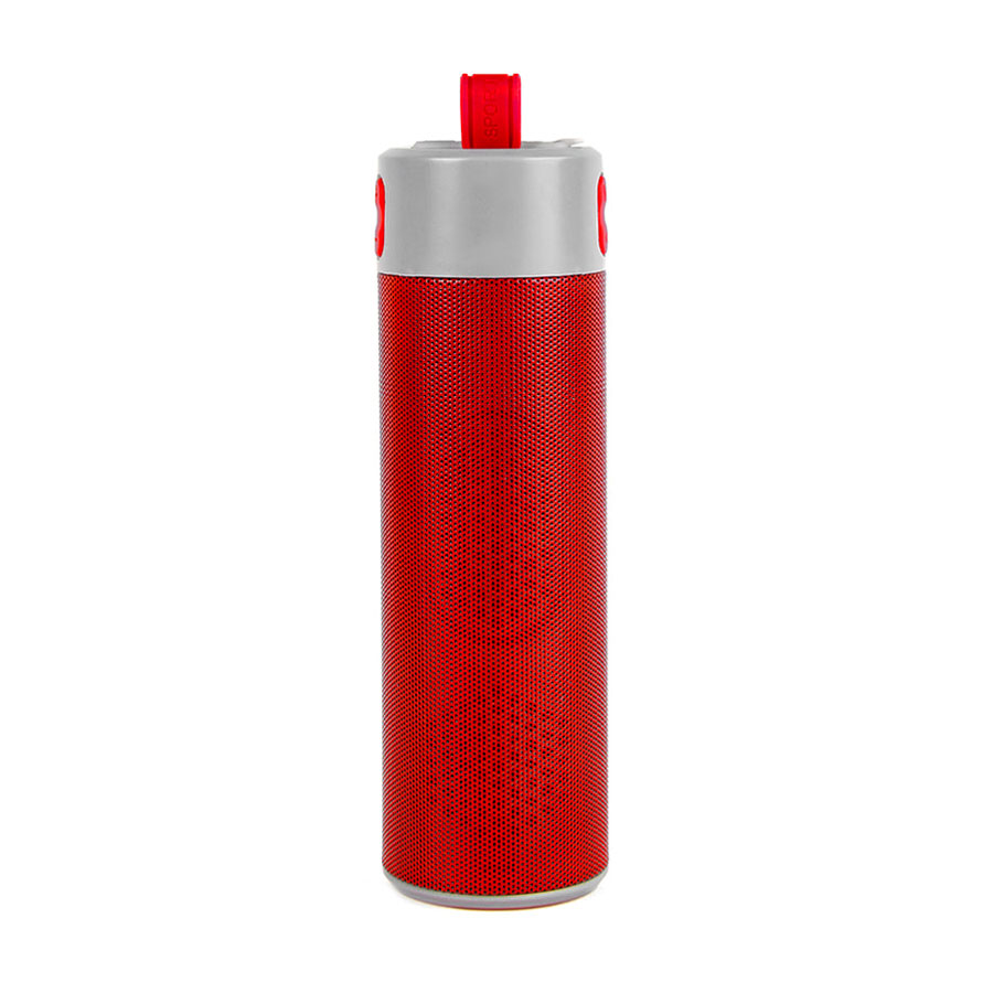 Bluetooth колонка TURBO TUBE с зарядным устройством (2000mAh) и моноподом , красный, серый-0