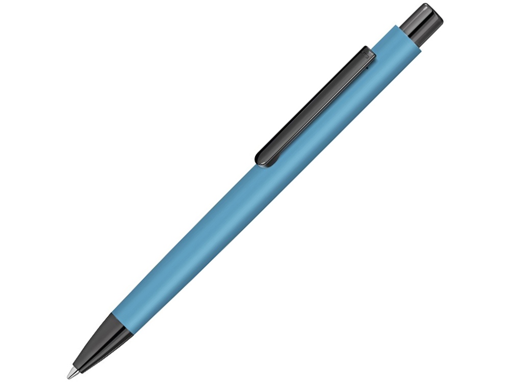 Металлическая шариковая ручка soft touch Ellipse gum, голубой-0