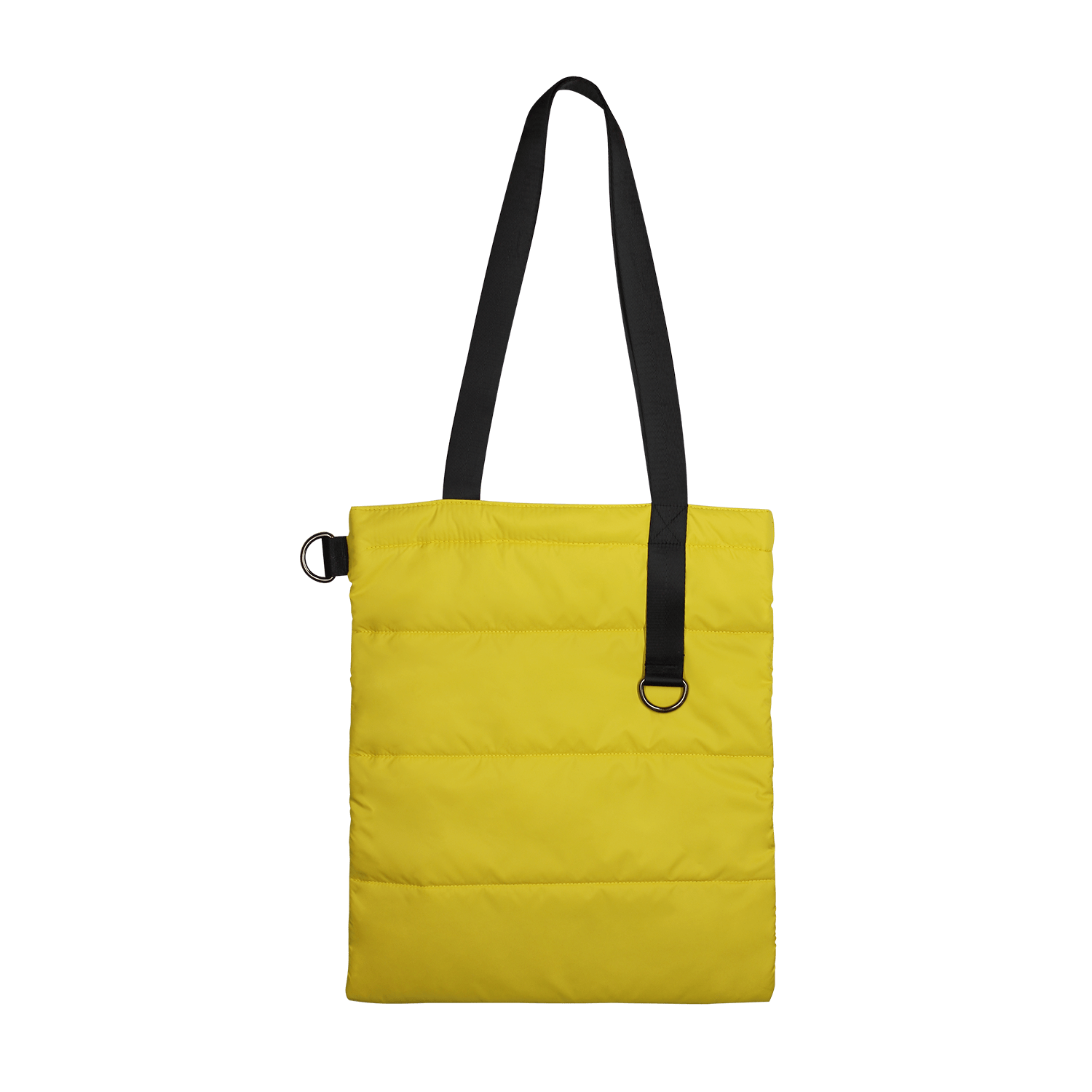 Шоппер Superbag Bubble, стёганый, с магнитной кнопкой (жёлтый с чёрным)-1