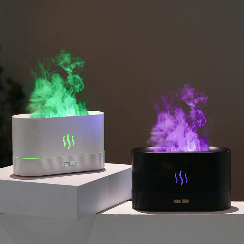 Светодиодный USB увлажнитель-ароматизатор Flame RGB, Белый-1