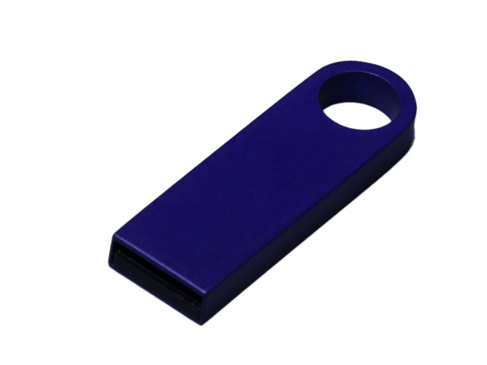 USB 3.0-флешка на 128 Гб с мини чипом и круглым отверстием, синий-0