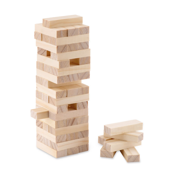 Игра башня в хлопковом чехле, древесный-3
