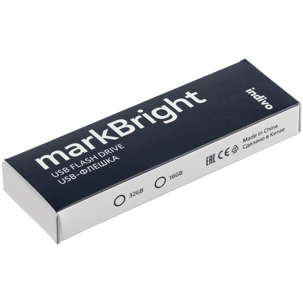 Флешка markBright с синей подсветкой, 32 Гб-7