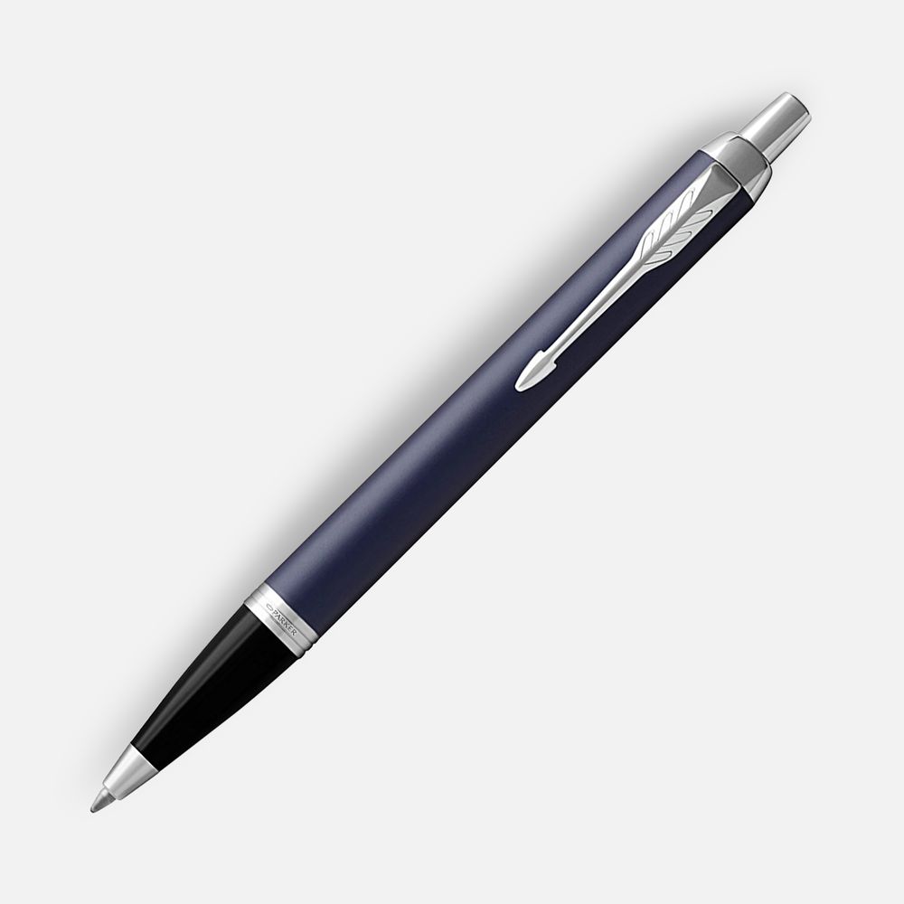 Ручка шариковая Parker IM Core Matte Blue CT, темно-синяя с черным-0
