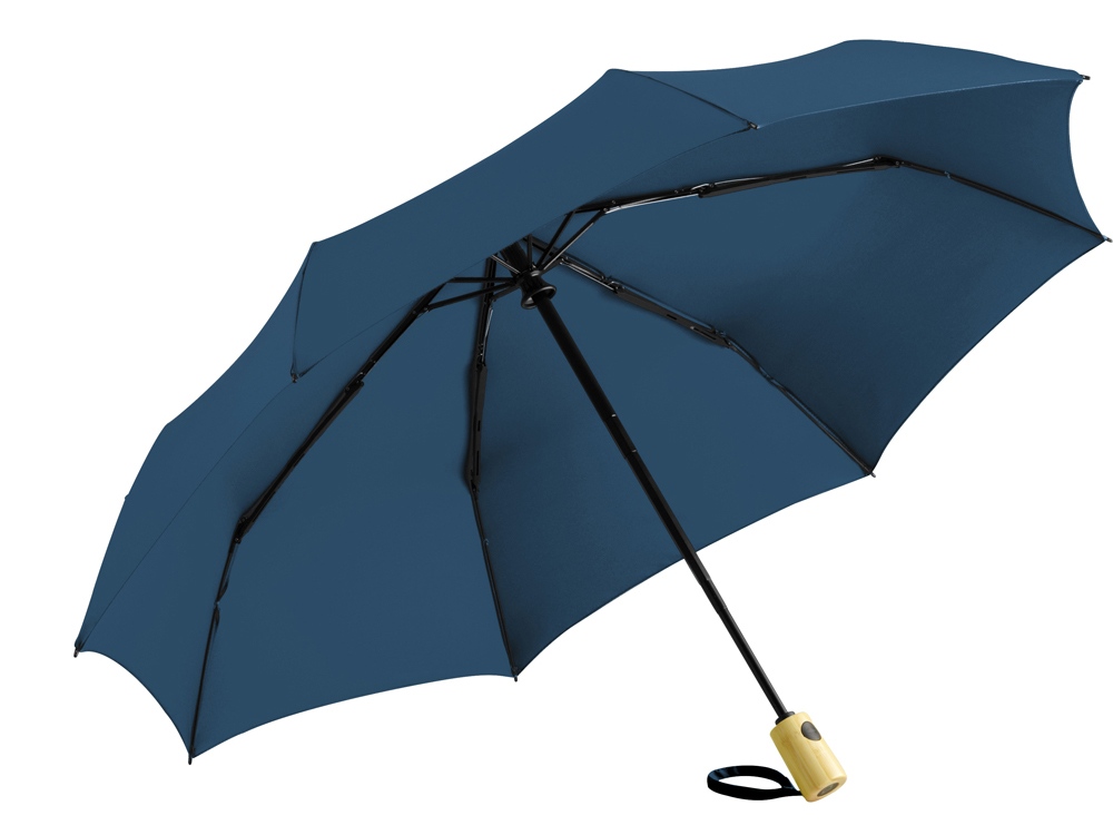 Зонт складной 5429 ÖkoBrella из бамбука, полуавтомат, красный-1