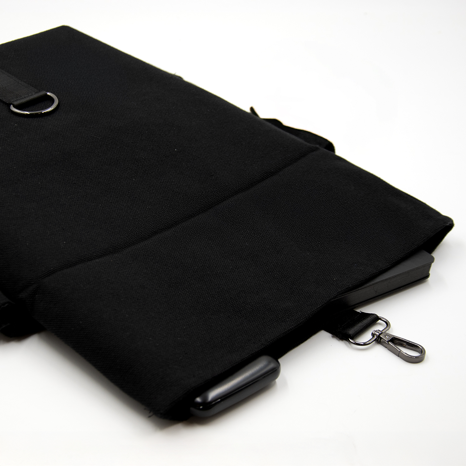 Шоппер Superbag Companion, с тремя отделениями, боковым креплением (карабин) и карманом (черный)-7