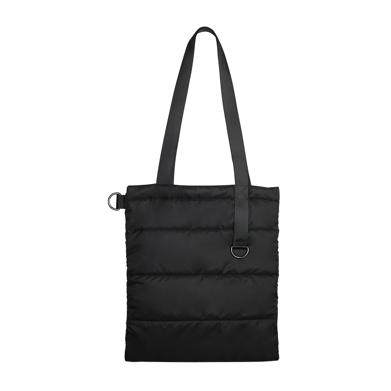 Шоппер Superbag Bubble, стёганый, с магнитной кнопкой (черный)-1