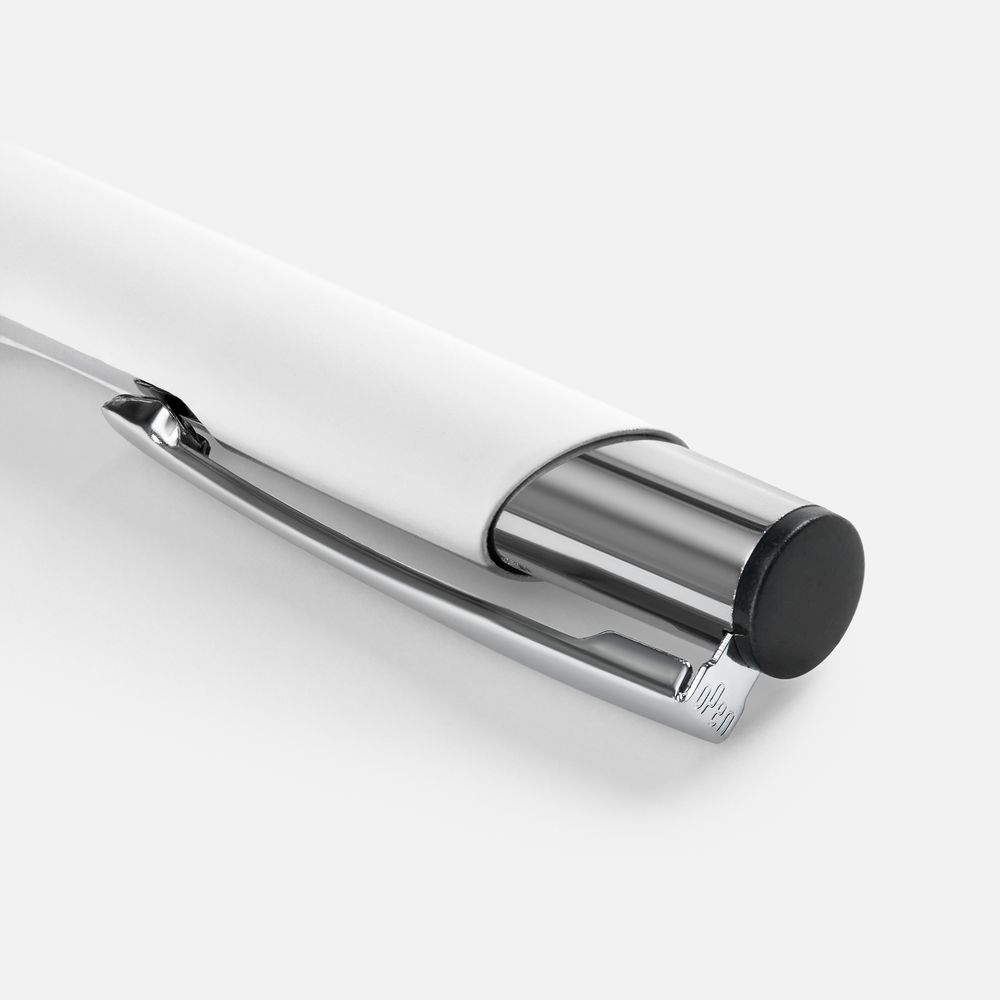 Ручка шариковая Keskus Soft Touch, белая-1