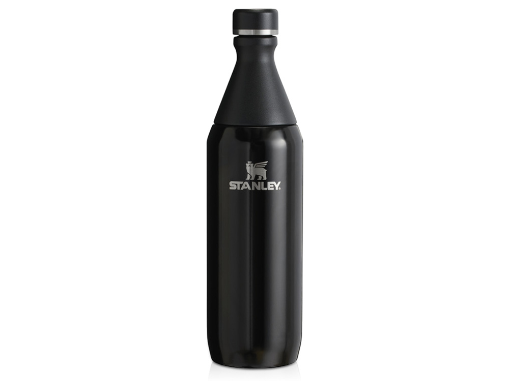 Бутылка для воды Stanley All Day Slim объемом 600 мл - черный глянцевый-0