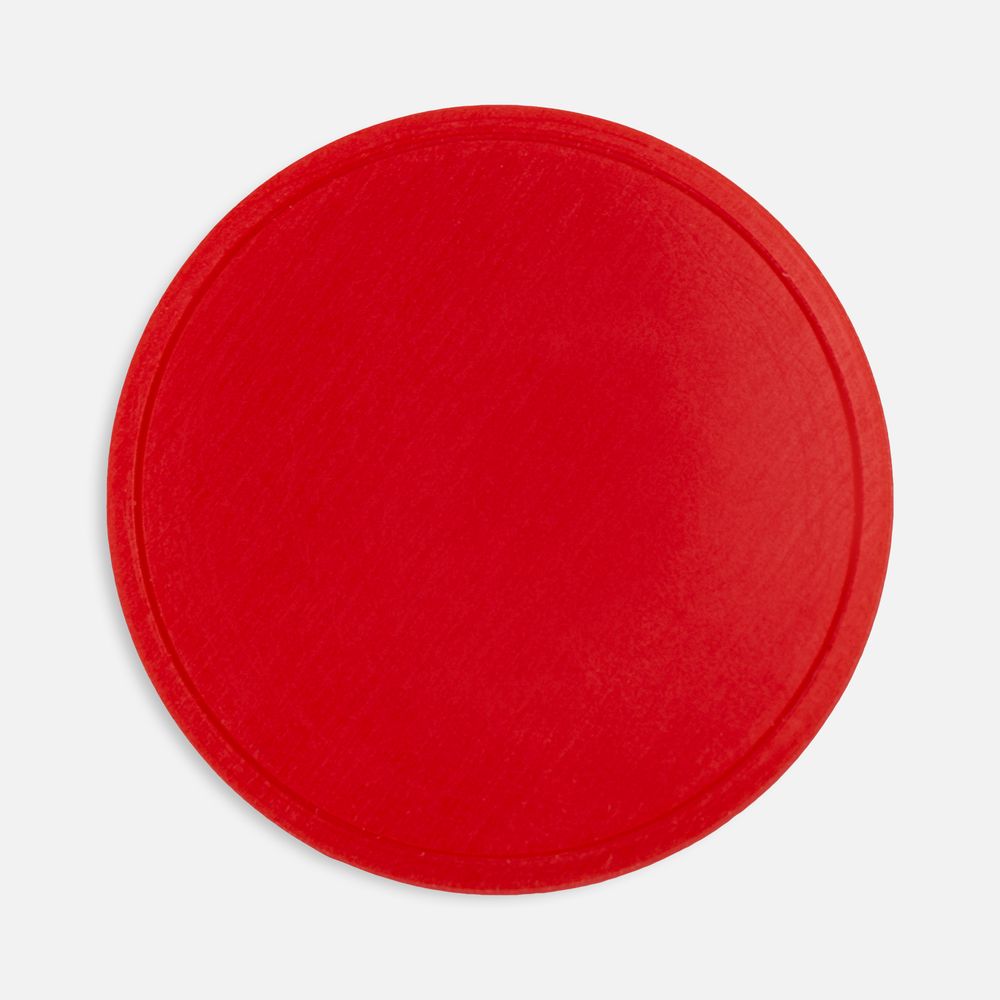 Лейбл из ПВХ Dzeta Round, L, красный-1