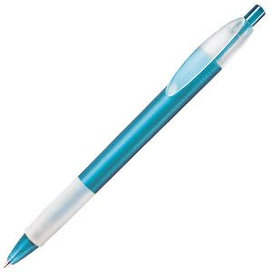 Ручка шариковая с грипом X-1 FROST GRIP, голубой, белый-0
