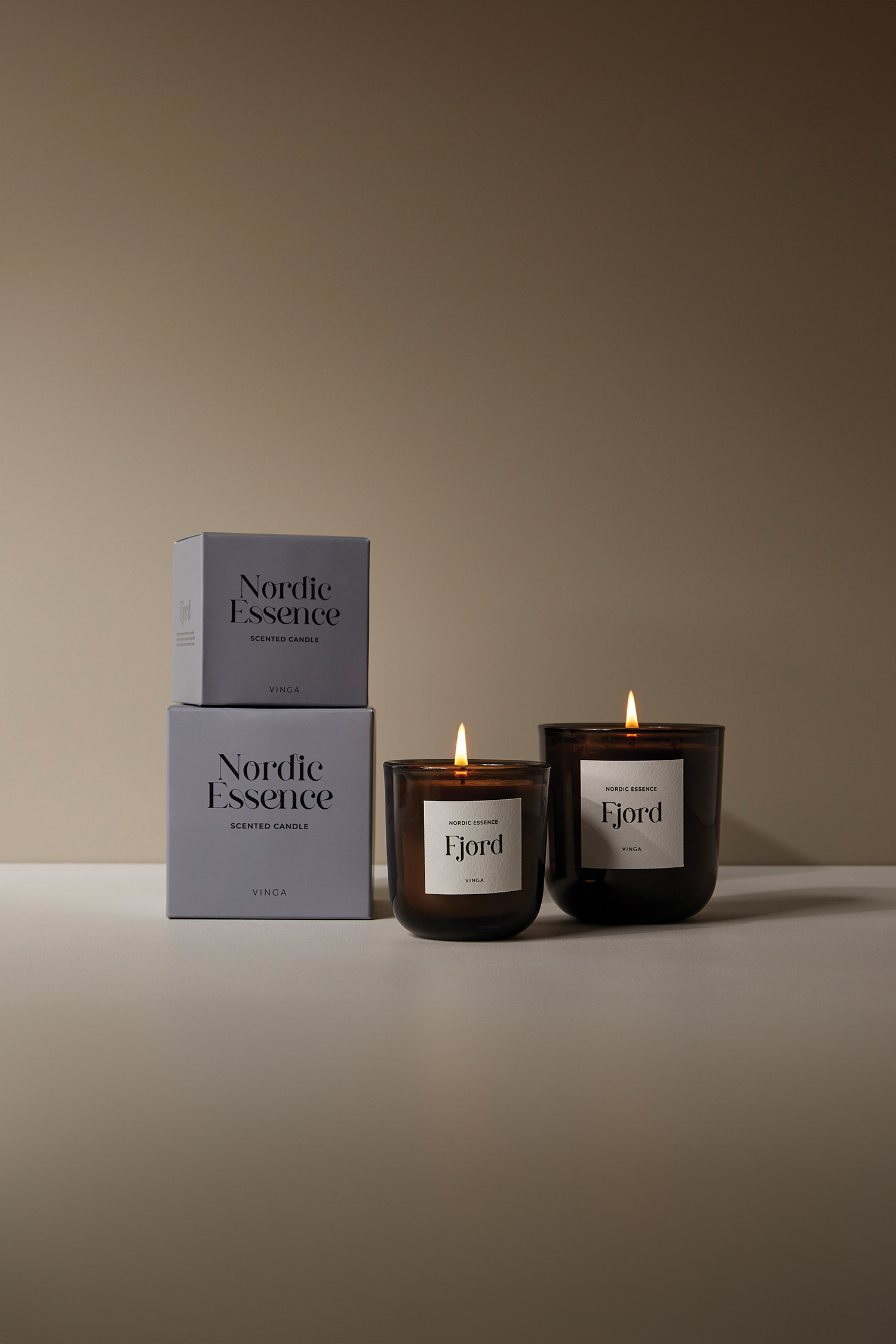 Маленькая ароматическая свеча VINGA Nordic Essence в стекле-4