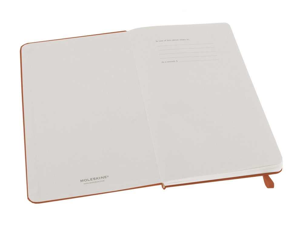Записная книжка Moleskine Classic (в линейку) в твердой обложке, Large (13х21см), оранжевый коралл-1