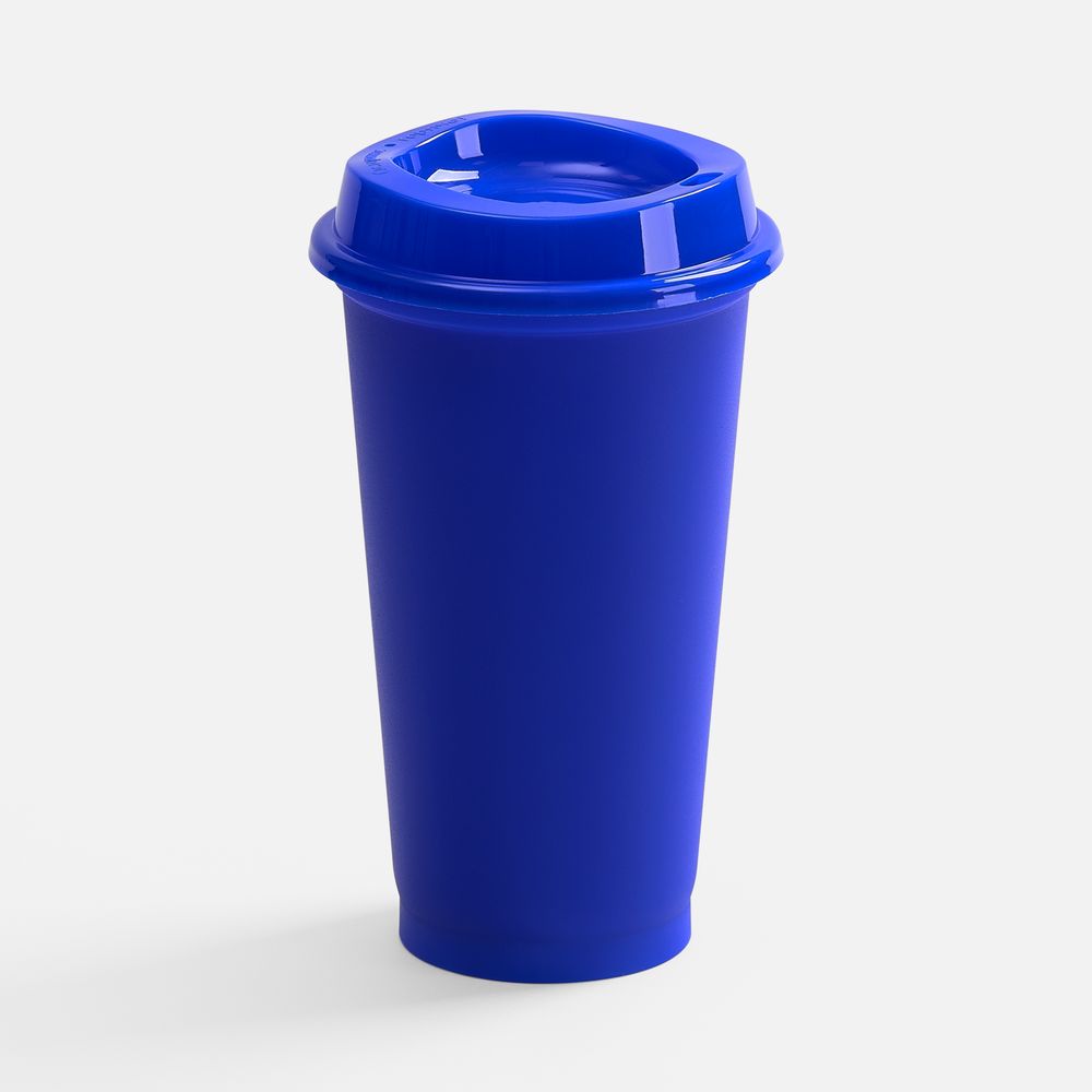 Стакан с крышкой Color Cap, ver.2, синий-0