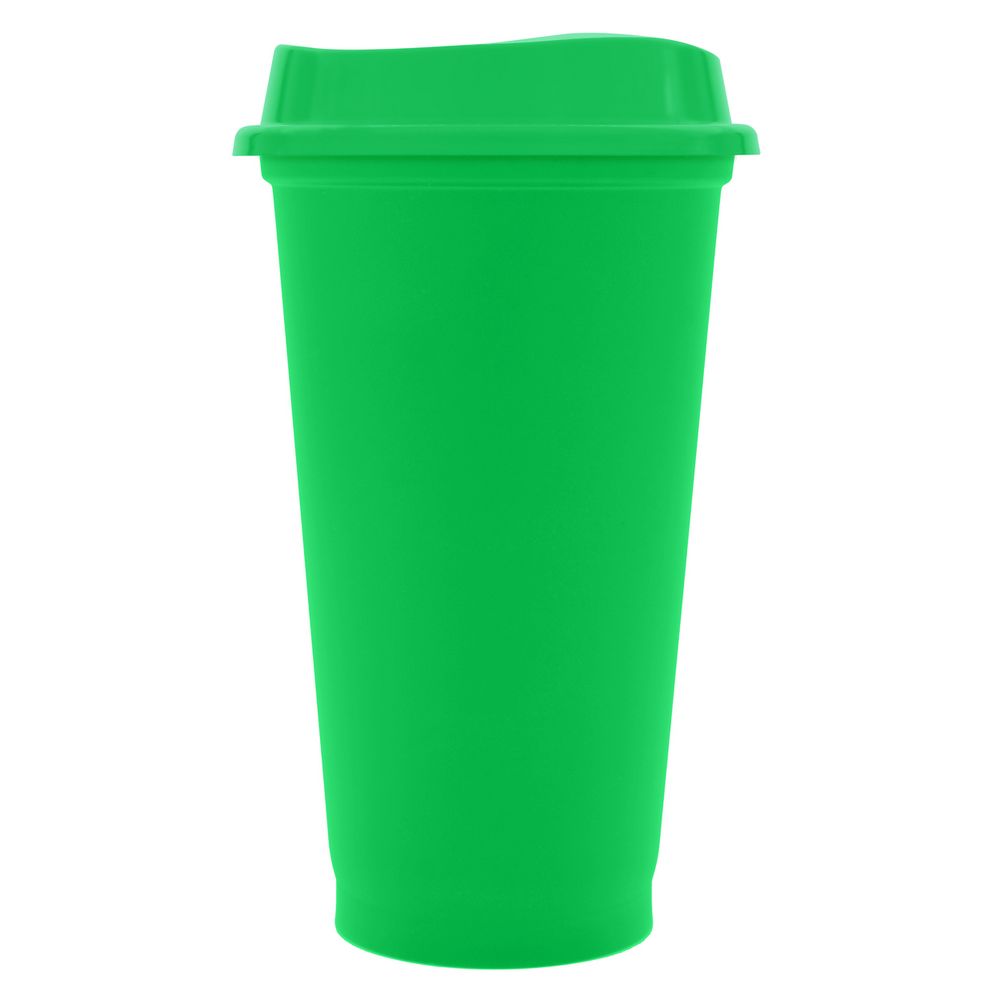 Стакан с крышкой Color Cap, зеленый-1