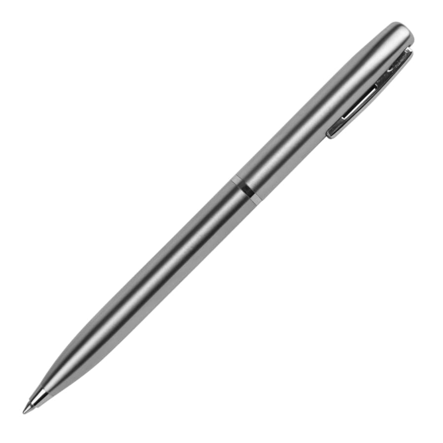 Ручка шариковая CLICKER, серебристый-2