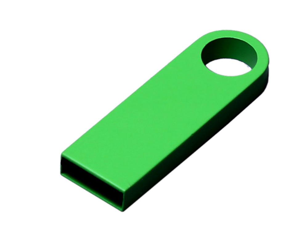 USB 2.0-флешка на 128 Гб с мини чипом и круглым отверстием, зеленый-0
