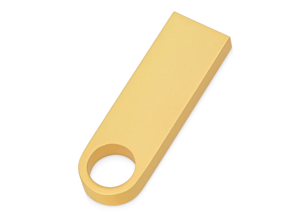 USB 2.0-флешка на 16 Гб с мини чипом и круглым отверстием, золотистыйй-1