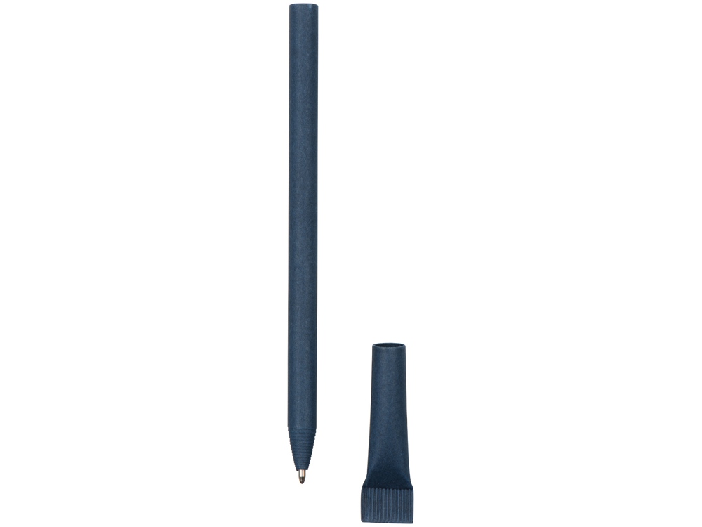 Ручка картонная с колпачком Recycled, синий (4153C)-1