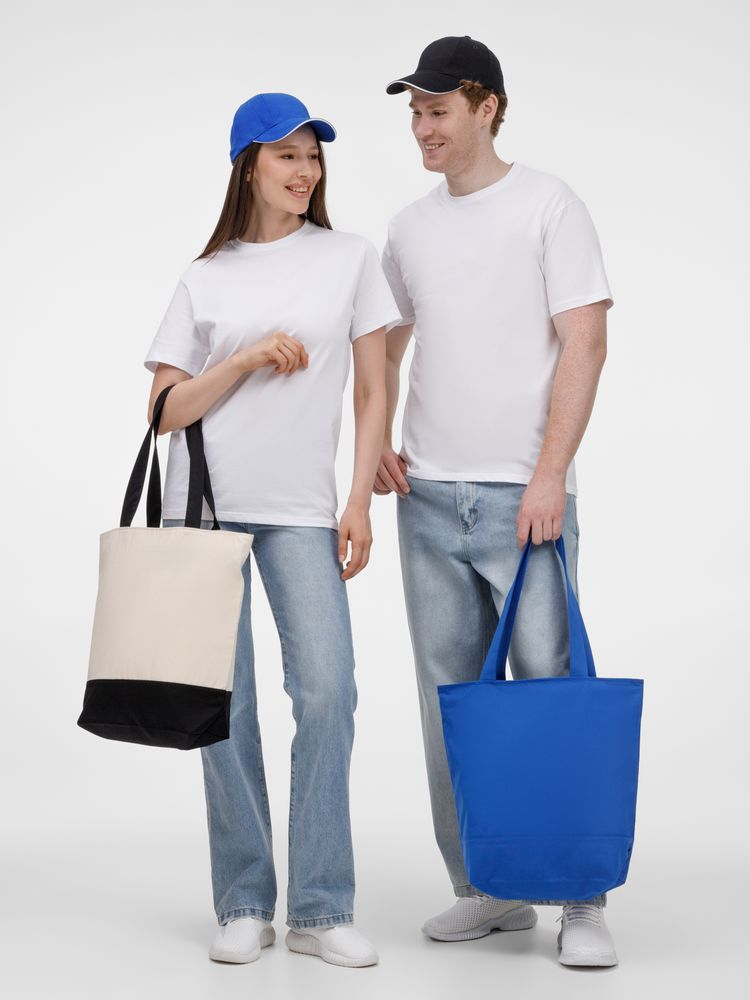 Сумка для покупок на молнии Shopaholic Zip, синяя-5