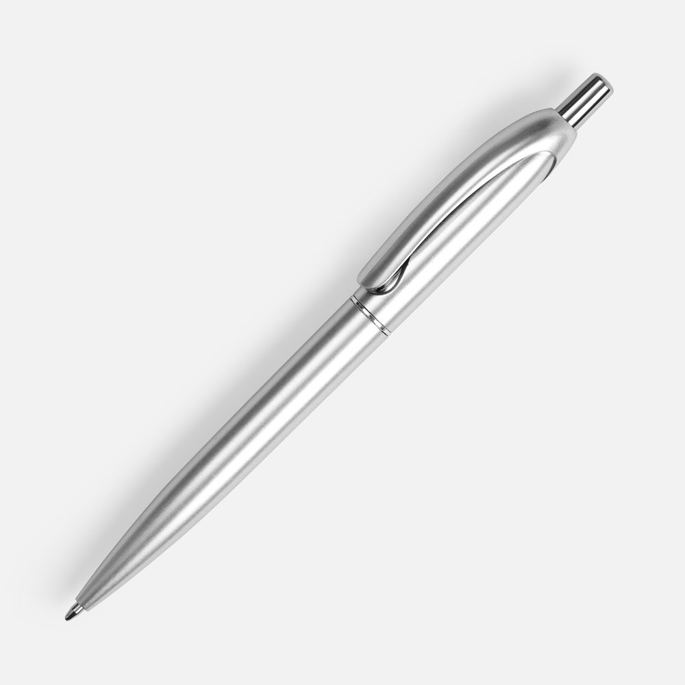 Ручка шариковая Bright Spark, серебристая-0