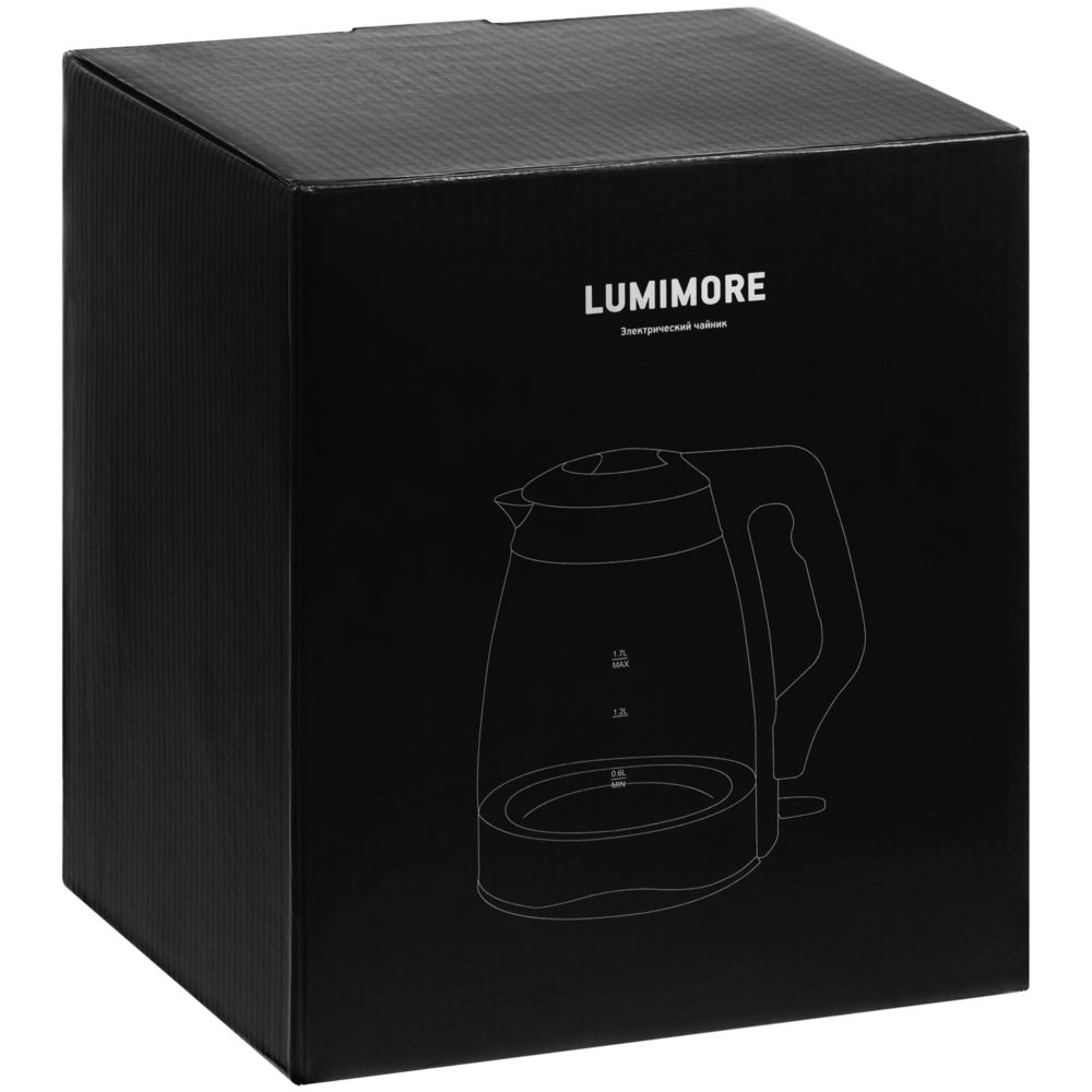 Электрический чайник Lumimore, стеклянный, серебристо-черный-6