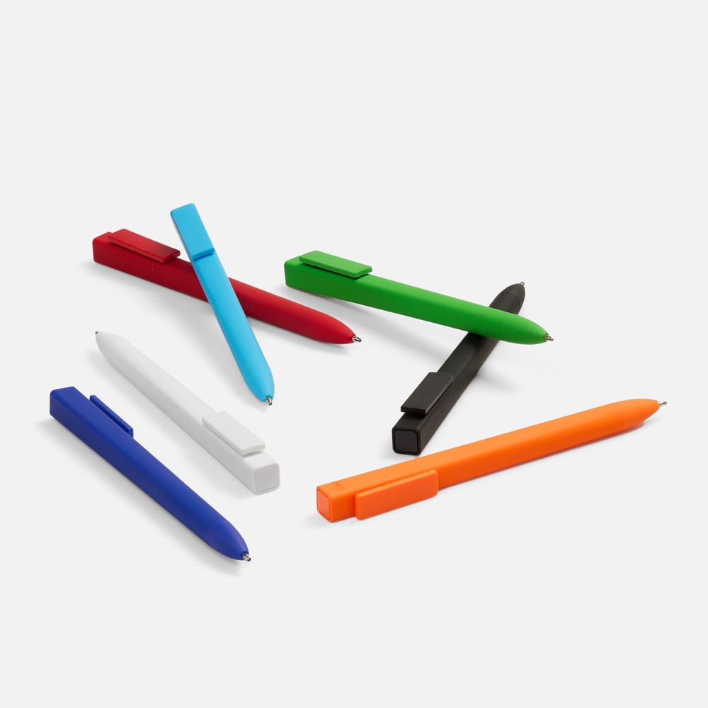 Ручка шариковая Swiper SQ Soft Touch, голубая-3