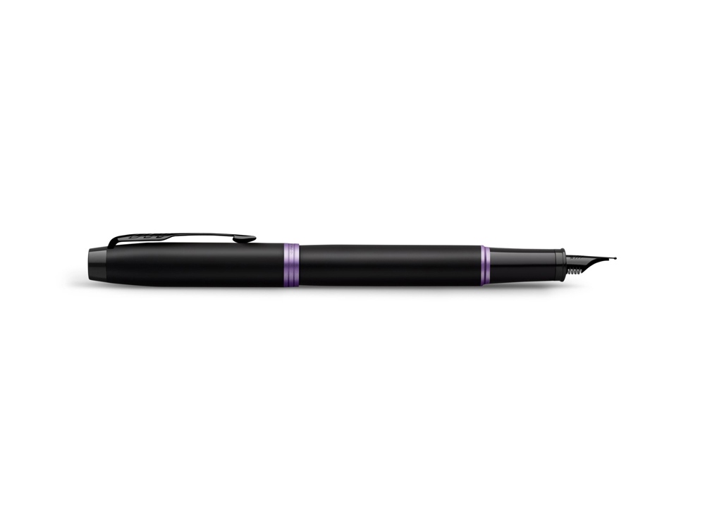 Перьевая ручка Parker IM Vibrant Rings Flame Amethyst Purple, стержень:F, цвет чернил: blue, в подарочной упаковке.-3