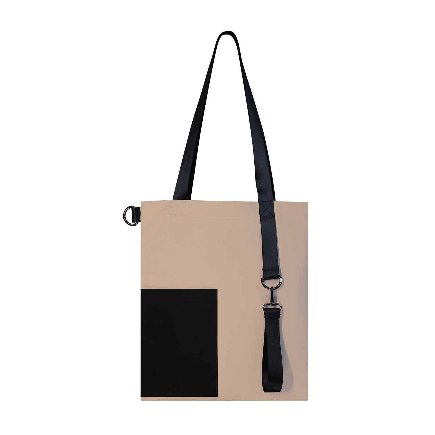 Шоппер Superbag Color (бежевый с чёрным)-2