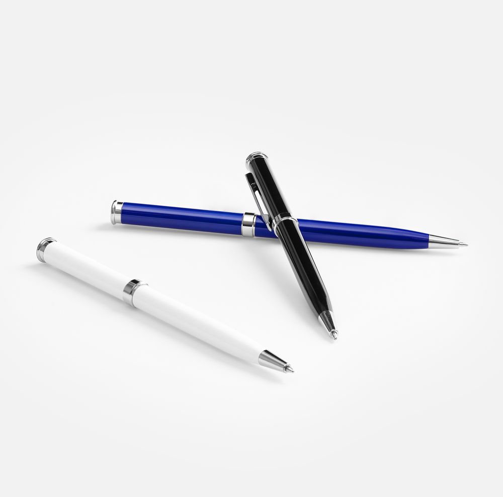 Ручка шариковая Finn Chrome, белая-3
