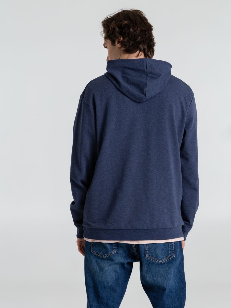 Толстовка с капюшоном унисекс Hoodie, синий меланж-8
