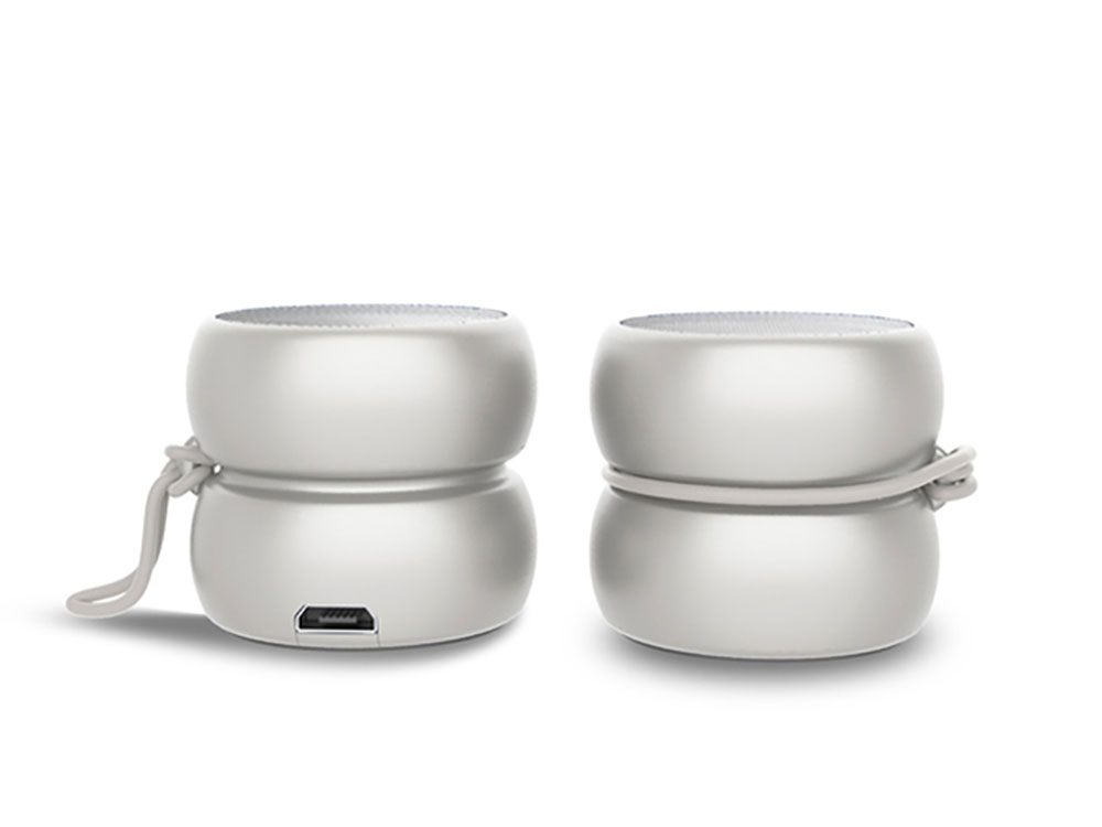 Портативные парные колонки TWS YoYo Stereo, белый-0