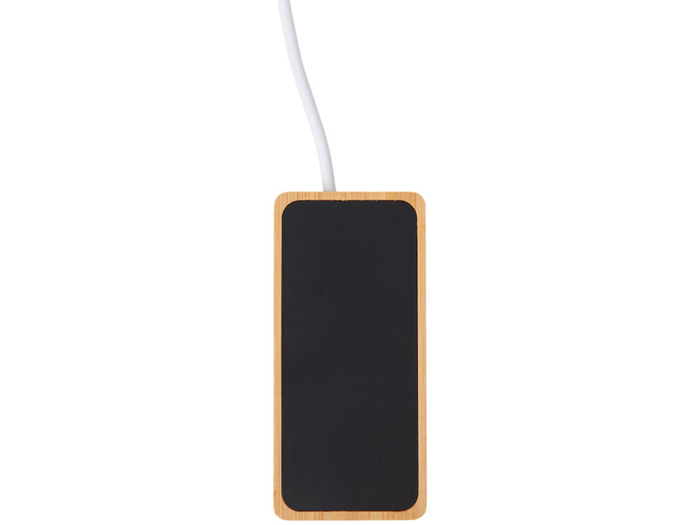 USB хаб с подсветкой лого Reedia S5, 3*USB, 1*Type C, бамбук, черный-3
