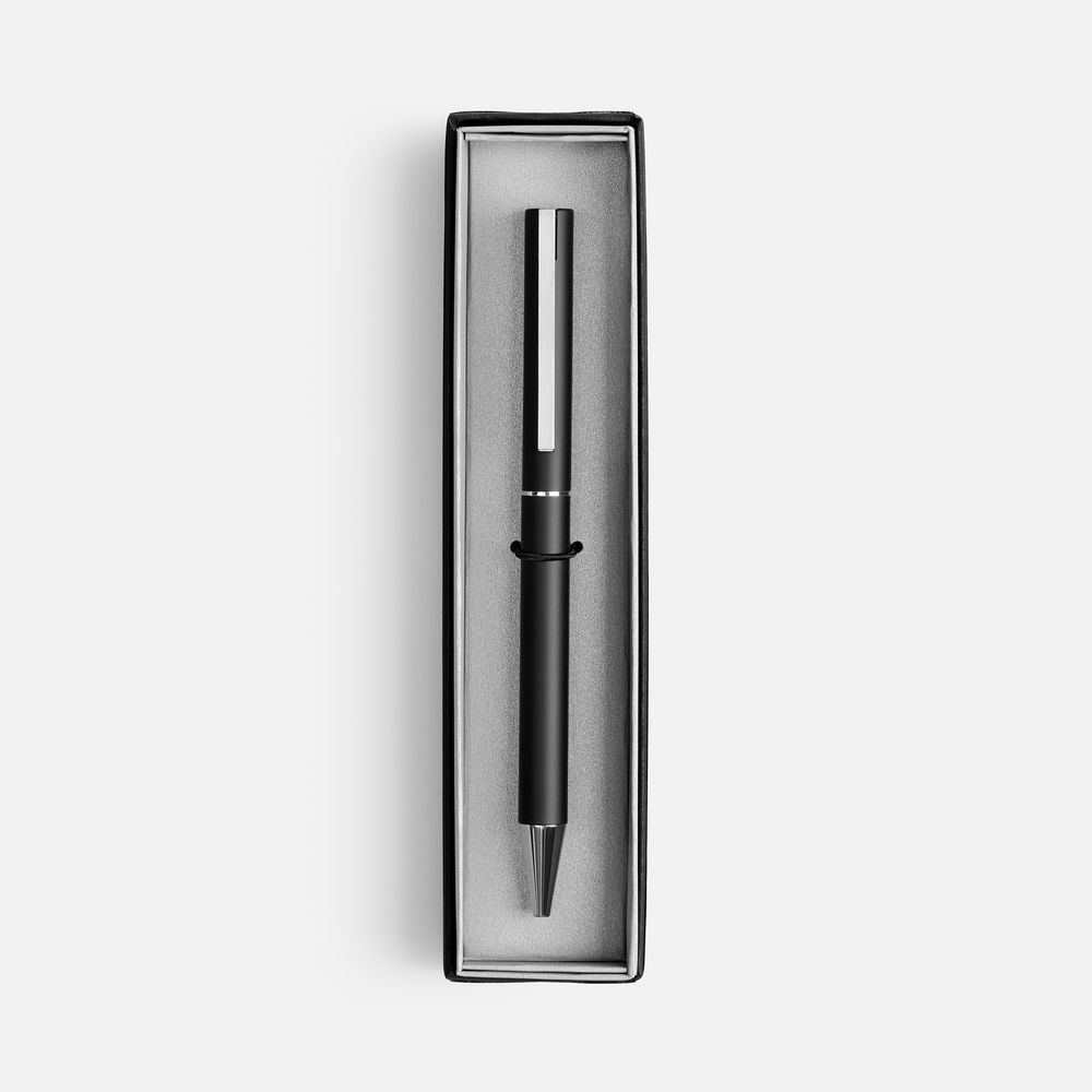 Ручка шариковая Blade Soft Touch в футляре, черная-1