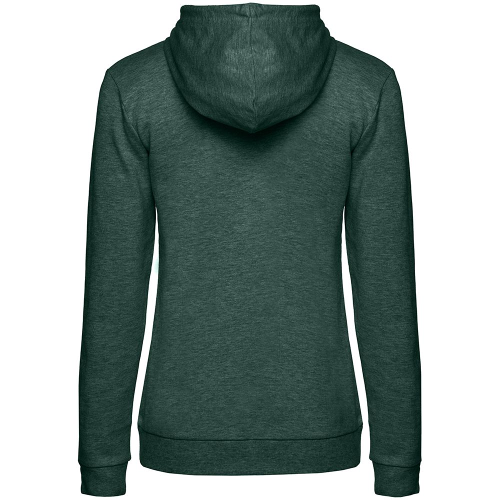 Толстовка с капюшоном женская Hoodie, темно-зеленый меланж-2