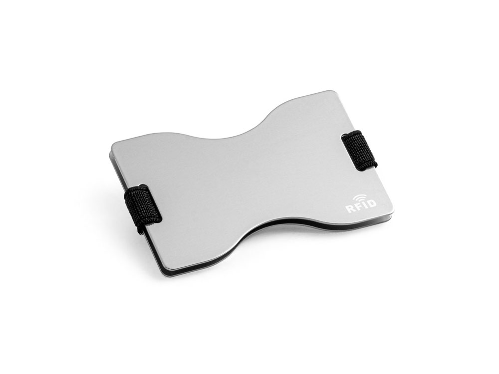 MULLER. Визитница с защитой RFID, Сатин серебро-0