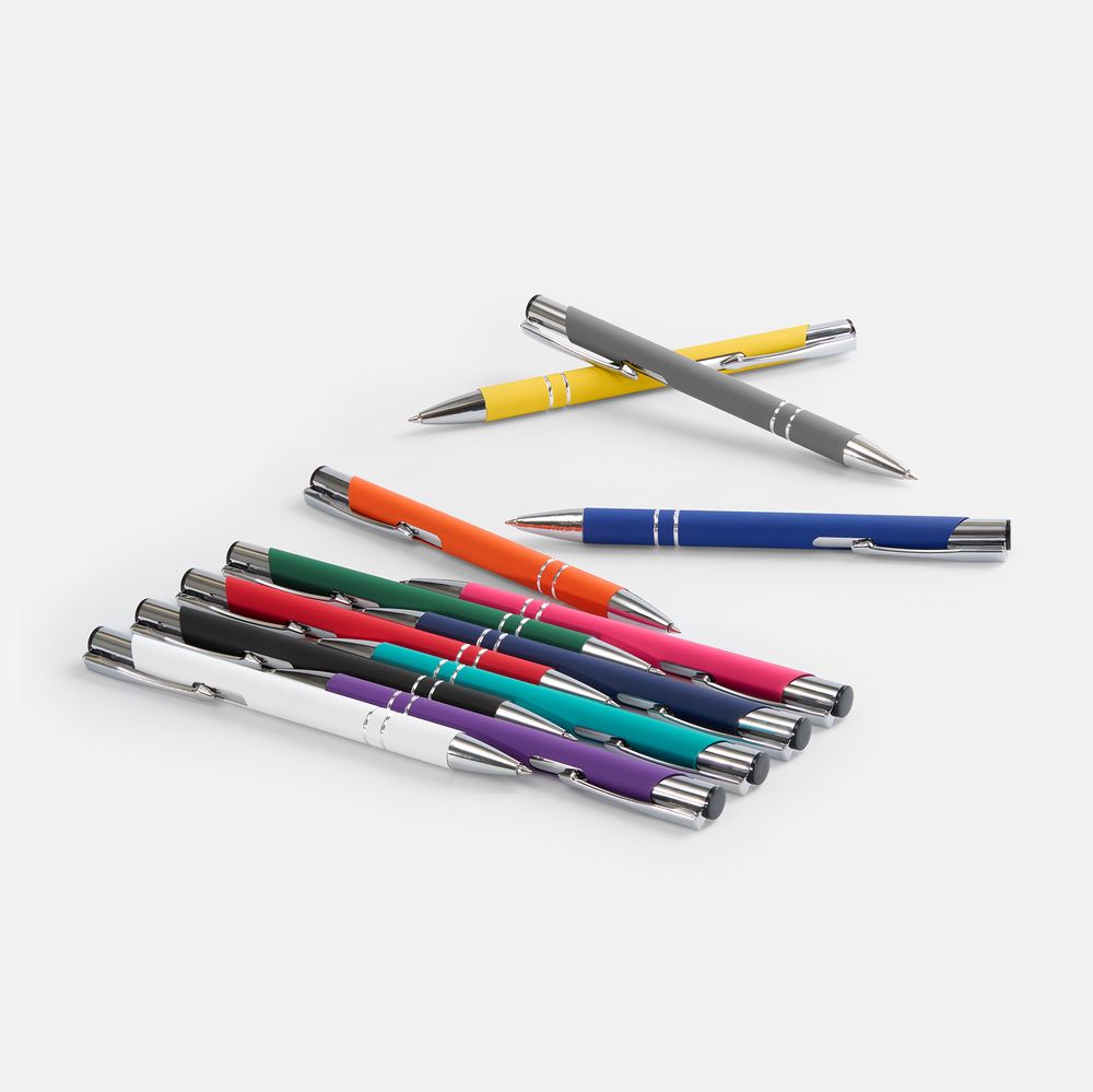 Ручка шариковая Keskus Soft Touch, серая-2