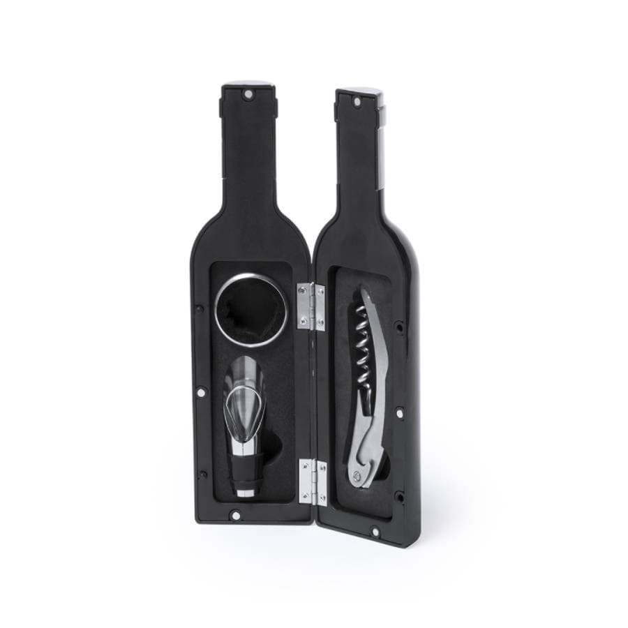 Набор для вина WINESTYLE (3 предмета), черный-2