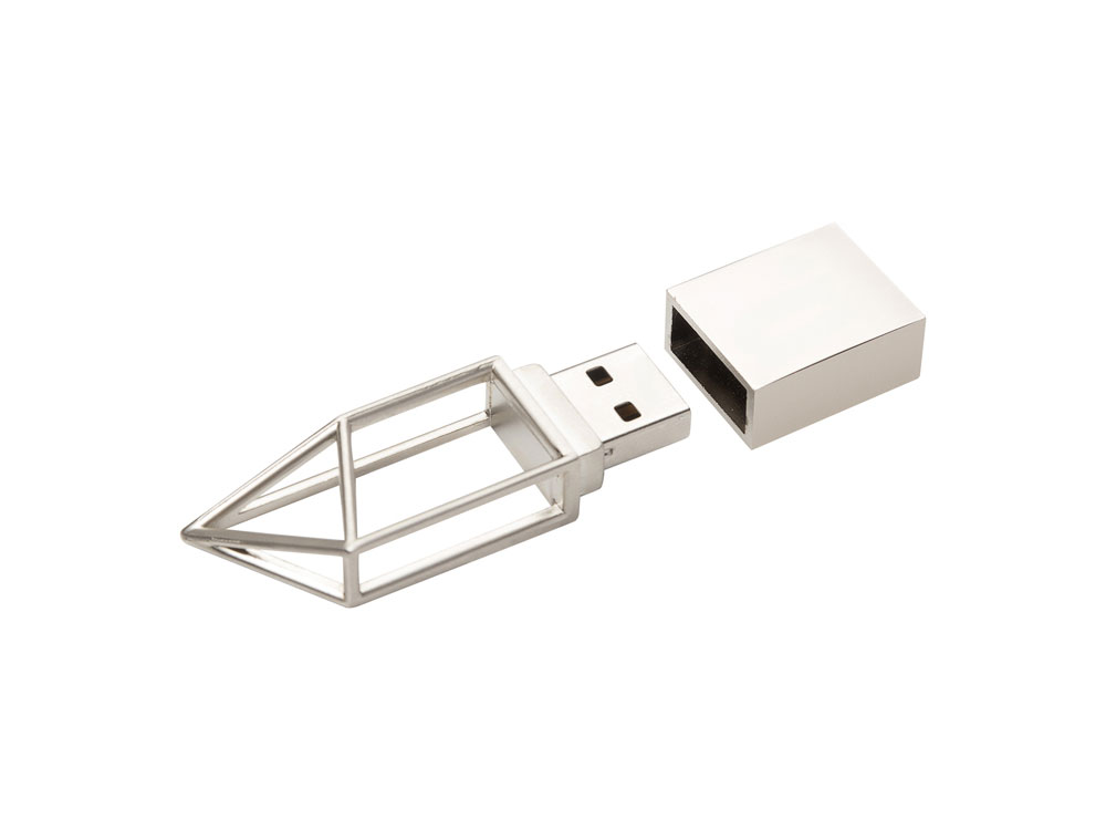 USB-флешка на 32 ГБ, micro USB  серебро-0