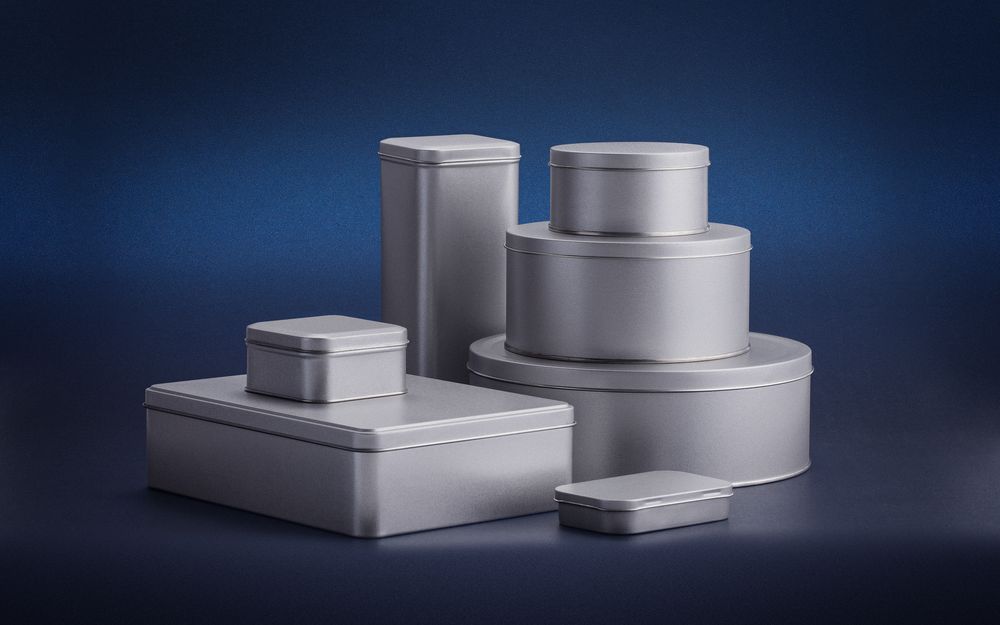 Коробка Pragmax L, прямоугольная, серебристая-3